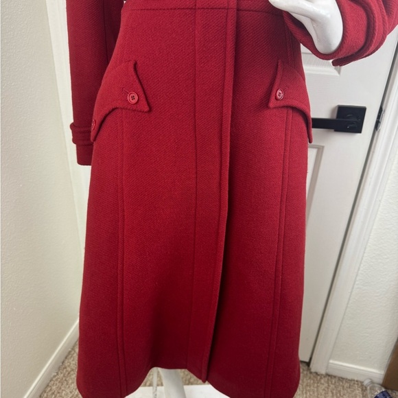 MaxMara Red Wool Coat - Picture 8 of 16